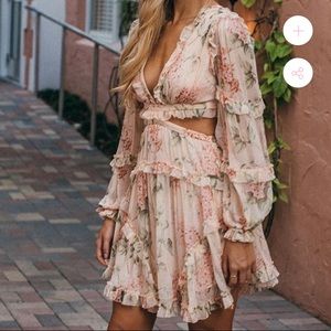 Chiffon cut out dress